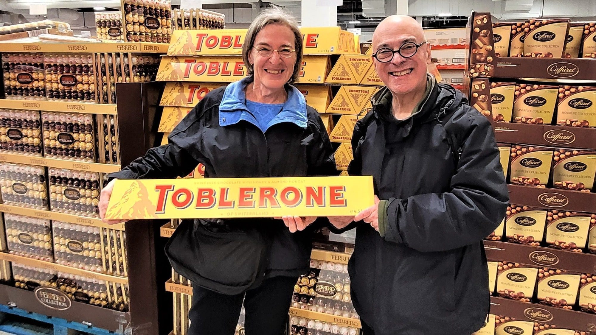 Sweden Toblerone -David and Susan Schwartz - THE JOY OF COSTCO_ (002) copy 2-16-9-2000x1125-min Authors Susan and David Schwartz have visited more than 200 Costco warehouses in search of bargains.