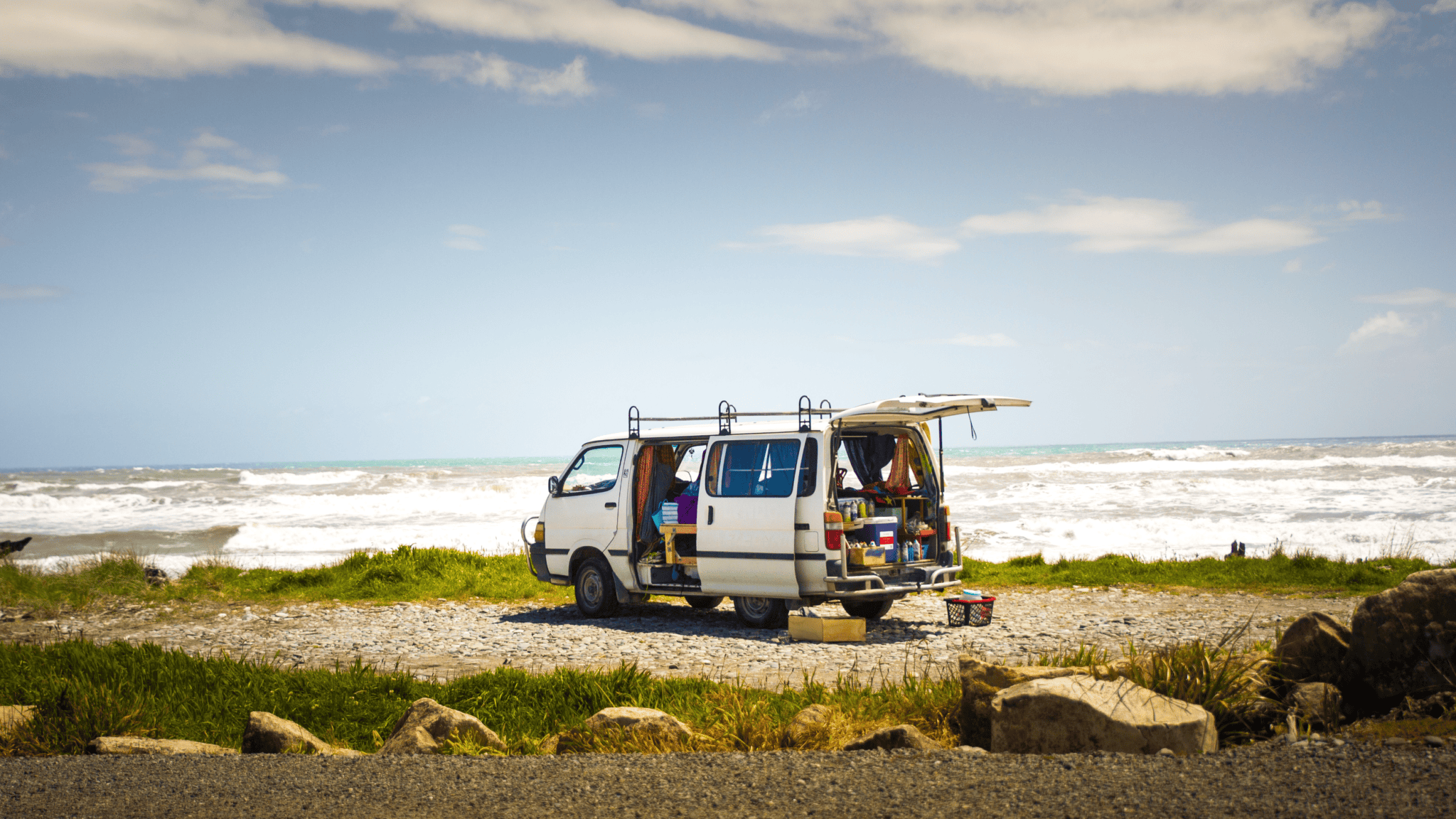 van camping at the beach - GettyImages-627813184 Van camping at the beach